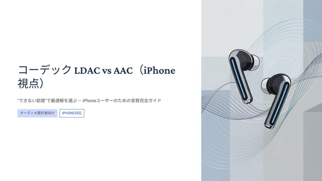 コーデック　LDAC　VS　AAC　Iphone視点　　まとめ