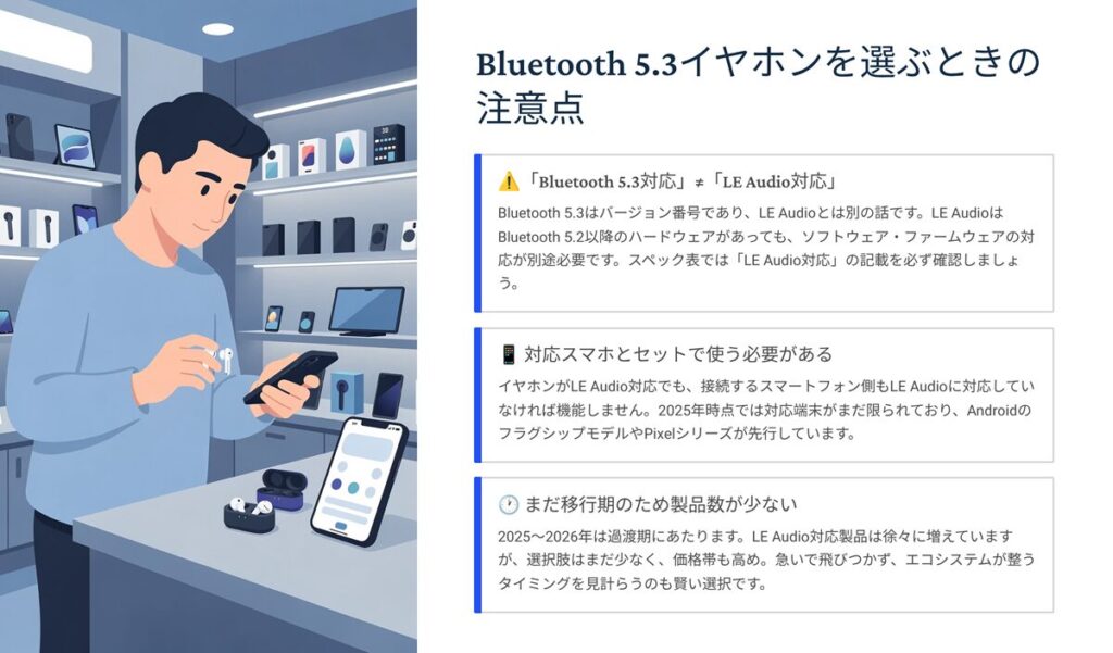 Bluetooth 5.3 イヤホンを選ぶときの注意点