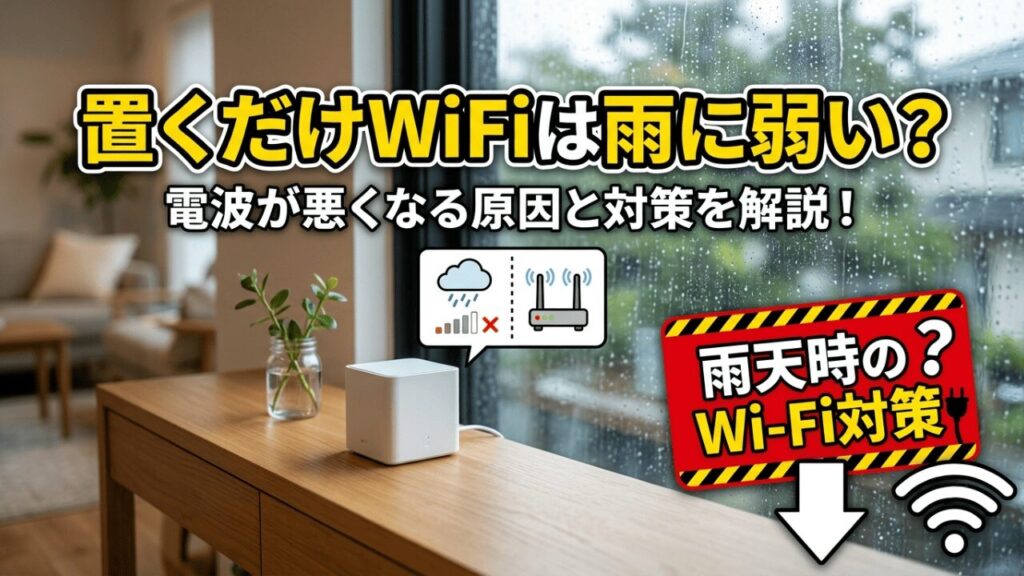 置くだけWiFiは雨の日に弱い？電波が悪くなる原因と対策を解説