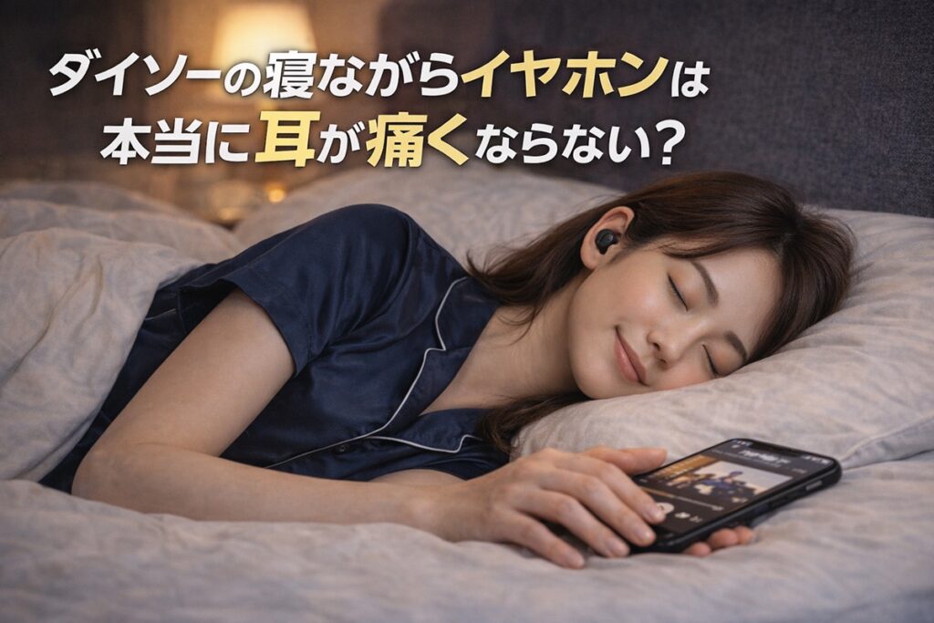 ダイソー寝ながらイヤホン