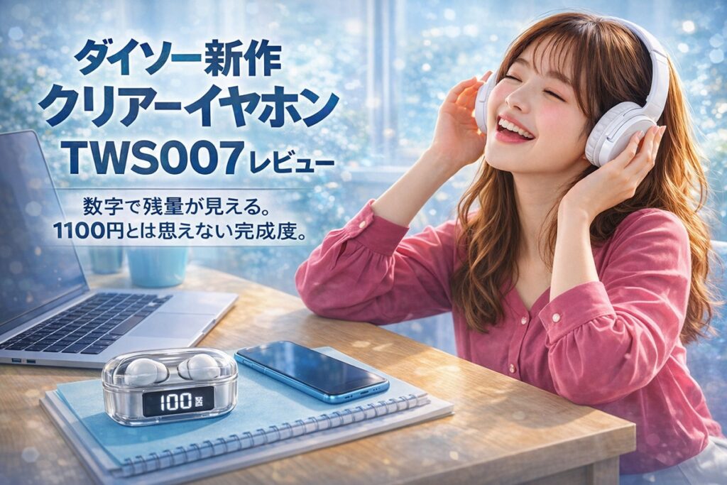 TWS007　ダイソー　イヤホン