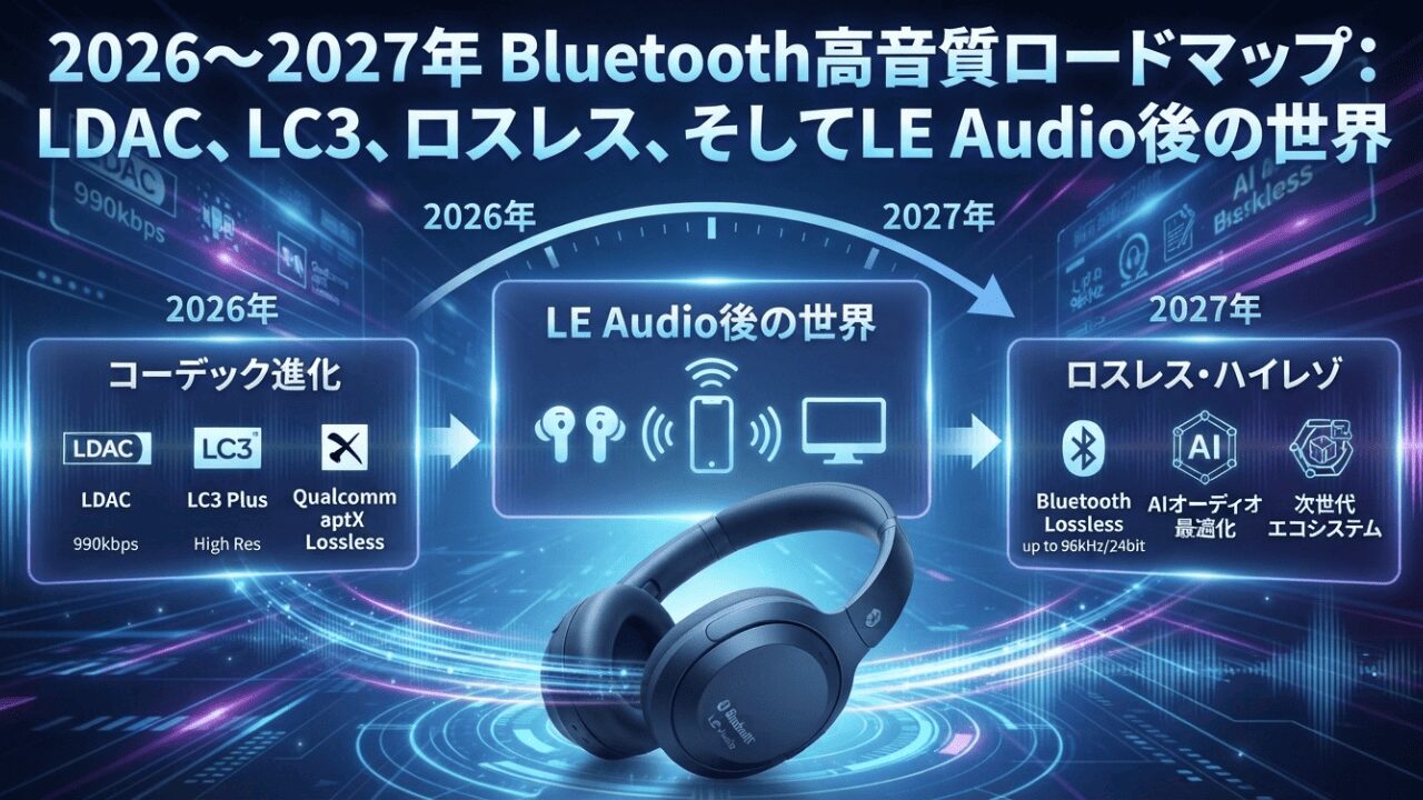 2026〜2027年 Bluetooth高音質ロードマップ：LDAC、LC3、ロスレス、そしてLE Audio後の世界