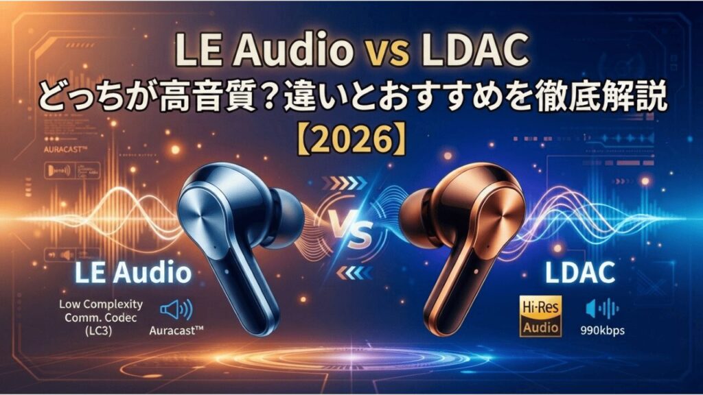 LE Audio vs LDACどっちが高音質？違いとおすすめを徹底解説【2026】